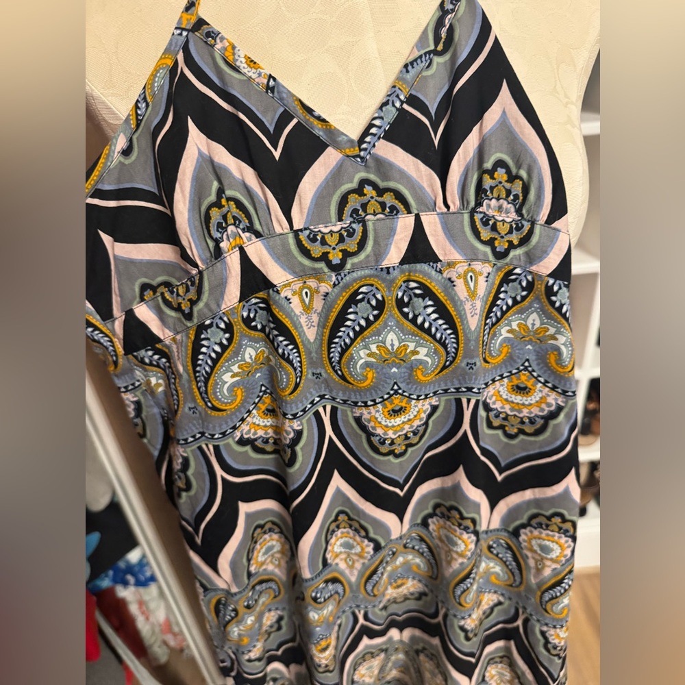 DKNY Bohemian Paisley Print Dress